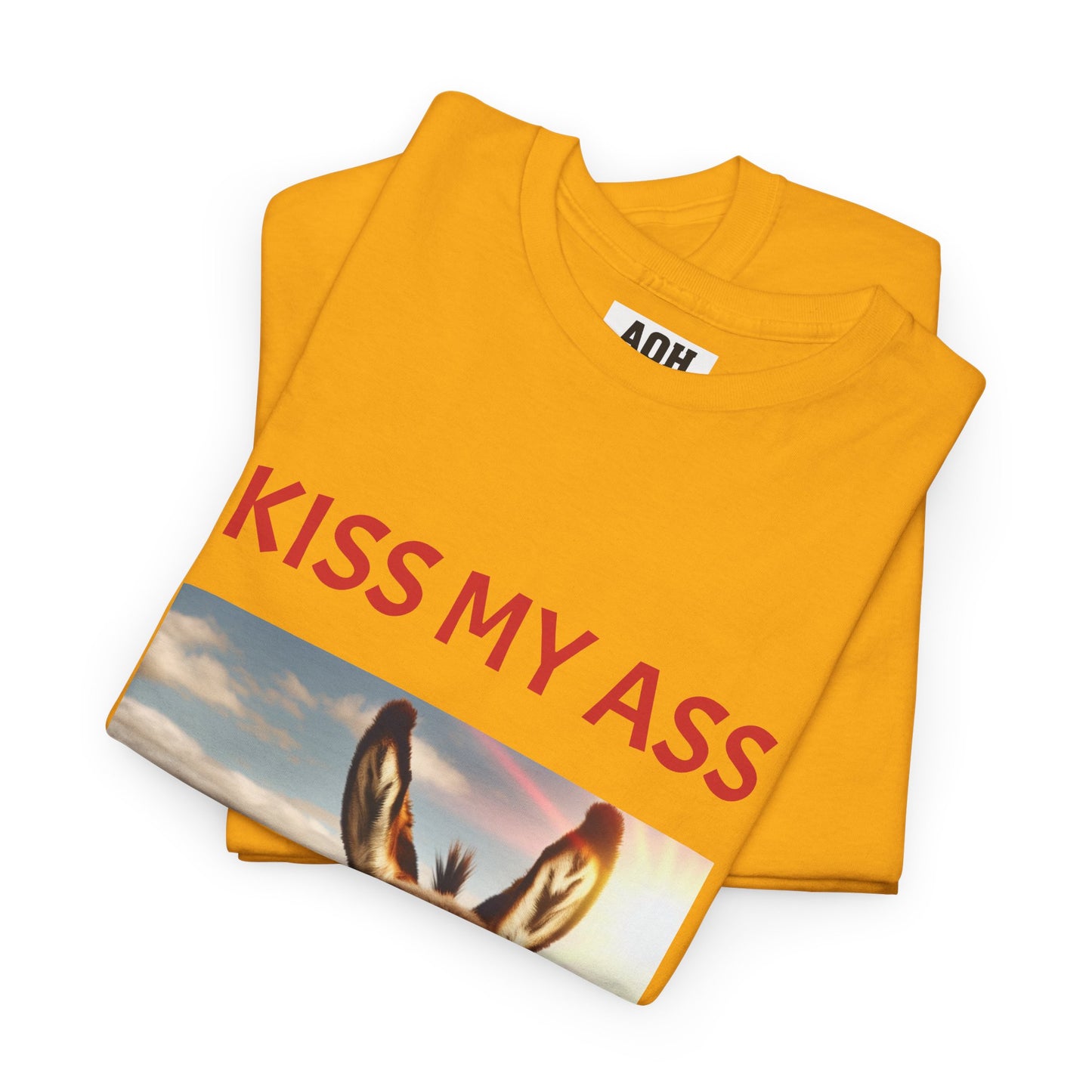 'Kiss My Ass' Unisex Cotton T-Shirt, Humorous Gift, Casual Wear, Party Top, Unique Design, Funny