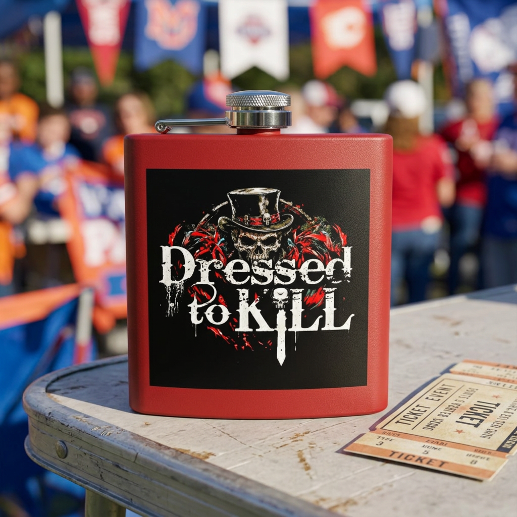 DTK (Dressed to Kill) Stainless Steel Flask (6oz)