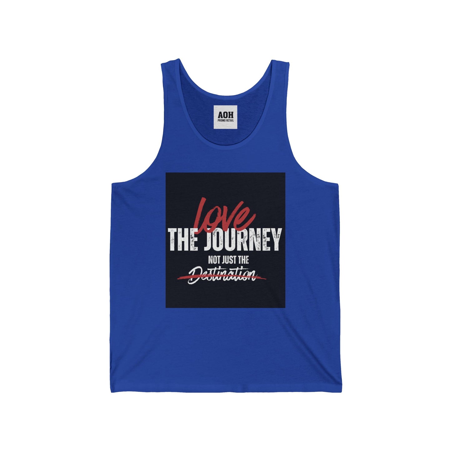 Inspirational Unisex Jersey Tank - "Love the Journey Not Just the Destination" - Motivational Gym Wear, Summer Fashion, Travel Top, [...]