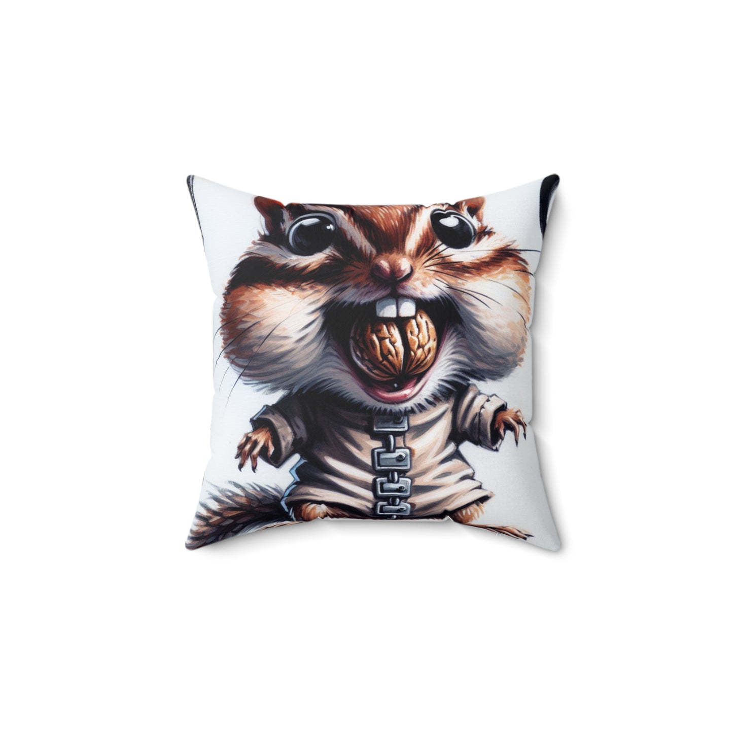 Straight Jacket Chipmunk Pillow, Fun Home Decor, Animal Lover Gift, Square Throw Pillow, Quirky Cushion