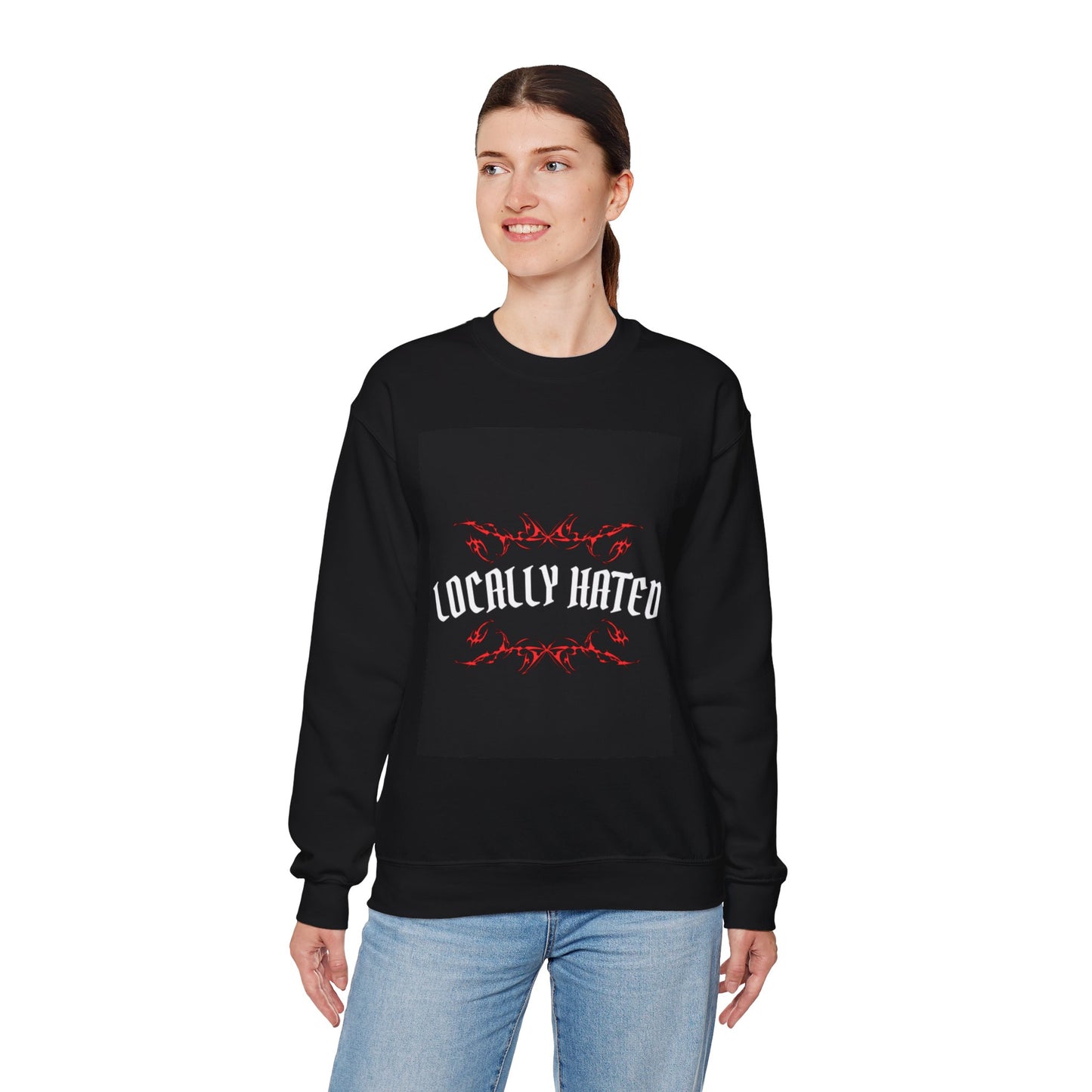 Locally Hated Crewneck Sweatshirt for Comfort Seekers - Casual Wear, Street Style, Gift for Friends, Everyday Comfort, Cozy Layering