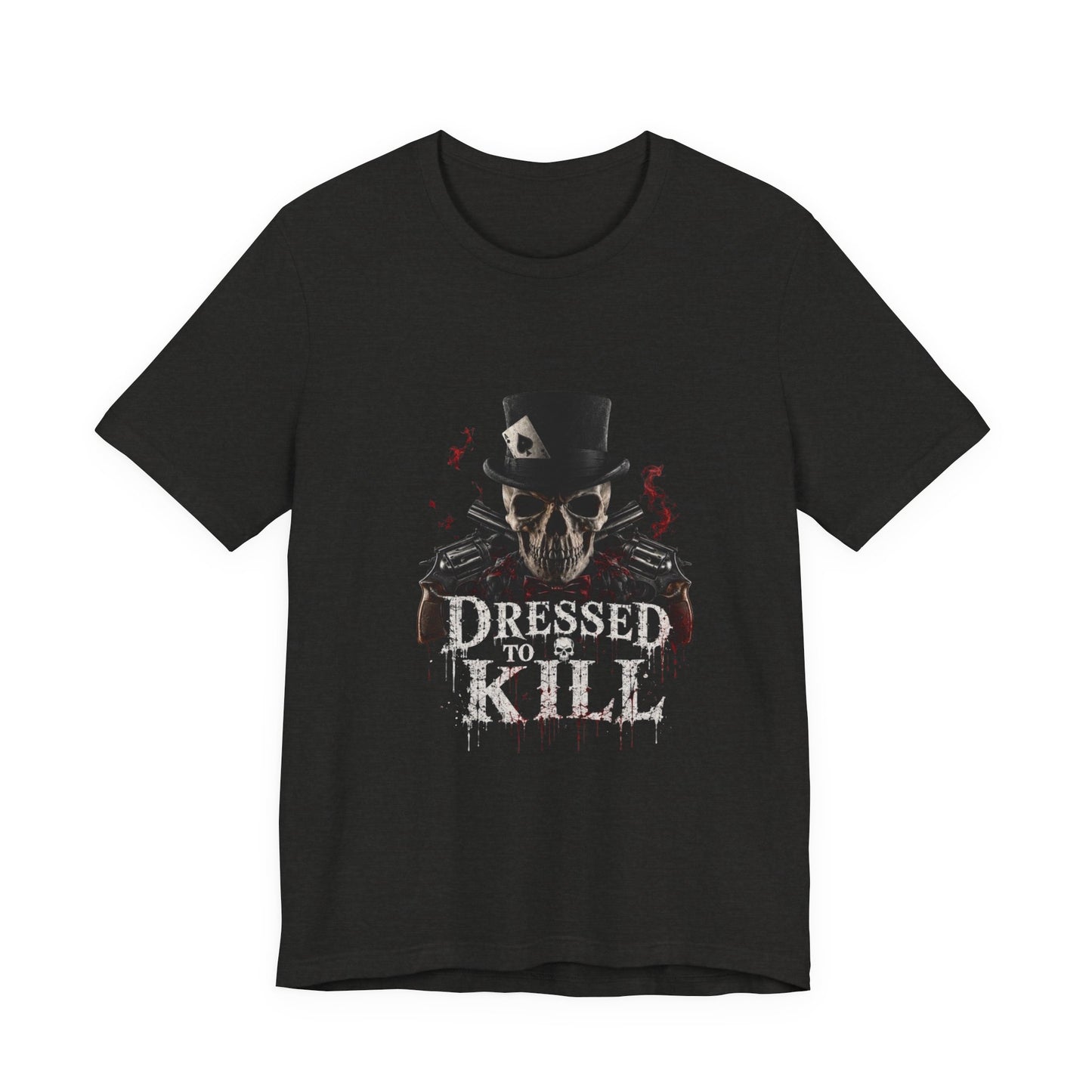 Dressed to Kill Skull Tee — Gothic Top Hat Skull Graphic T-Shirt
