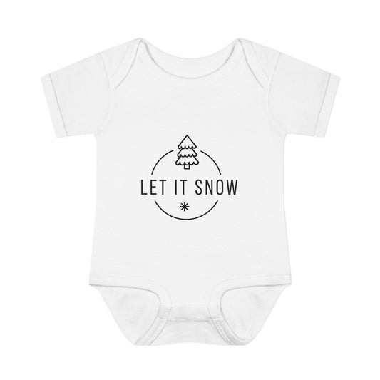 Winter-Themed Infant Bodysuit - Let It Snow, Cute Baby Outfit, Holiday Gift, Newborn Clothes, Baby Christmas Onesie, Cozy Winter Attire