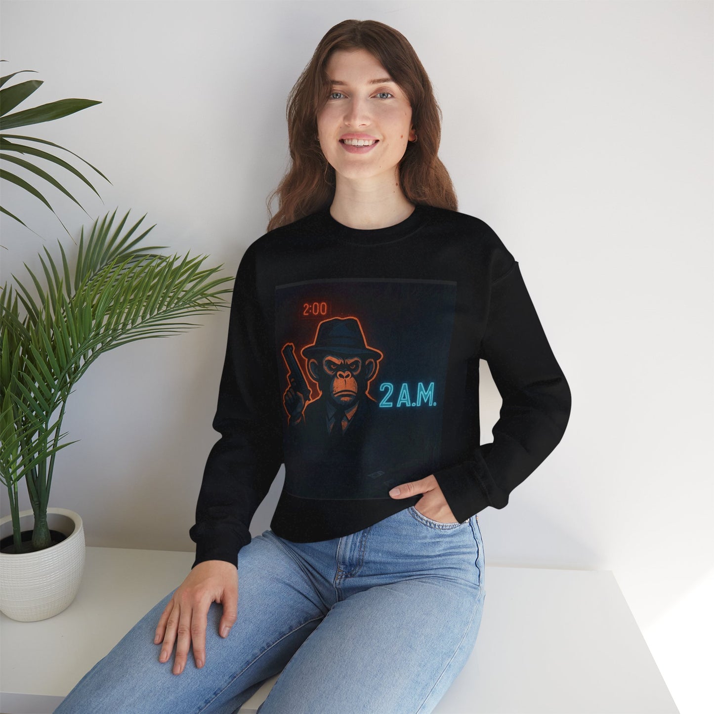 2 A.M. n.2 Crewneck Sweatshirt with Cool Monkey Design | Funky Vintage Sweatshirt, Unisex Graphic Sweater, Unique Gift Idea, [...]