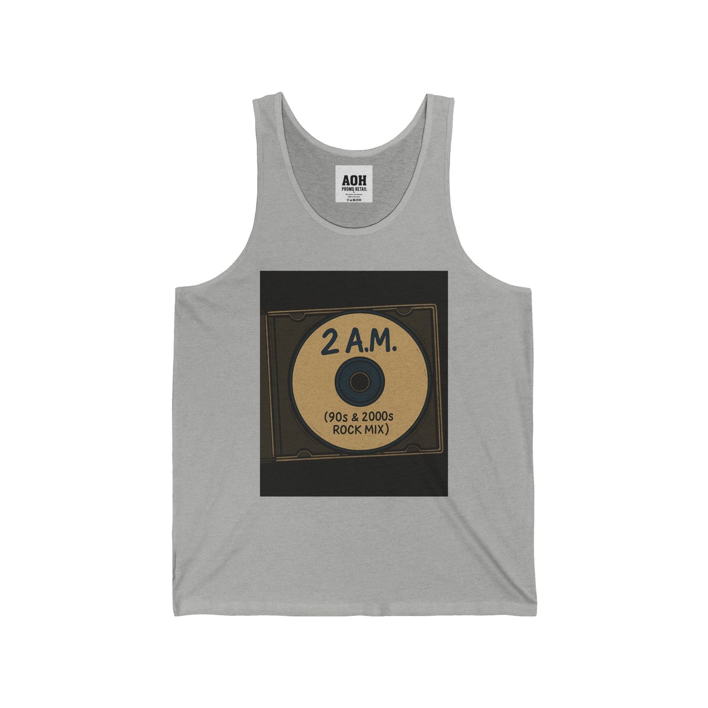 2 A.M. / 90s & 2000s Inspired Unisex Jersey Tank Top, Nostalgic Music Apparel, Perfect for Summer, Concerts, Gifts for Music Lovers