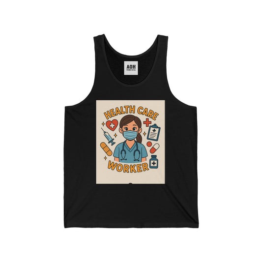 Healthcare Worker Tank Top | Unisex Jersey Tank for Nurses, Gift for Medical Staff, Comfortable Workwear, Health Care Appreciation, [...]
