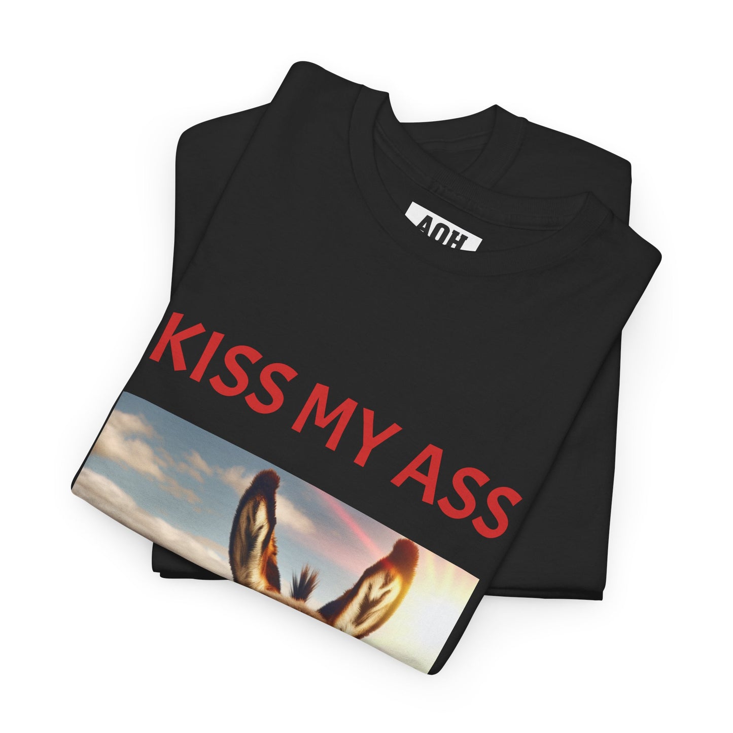 'Kiss My Ass' Unisex Cotton T-Shirt, Humorous Gift, Casual Wear, Party Top, Unique Design, Funny