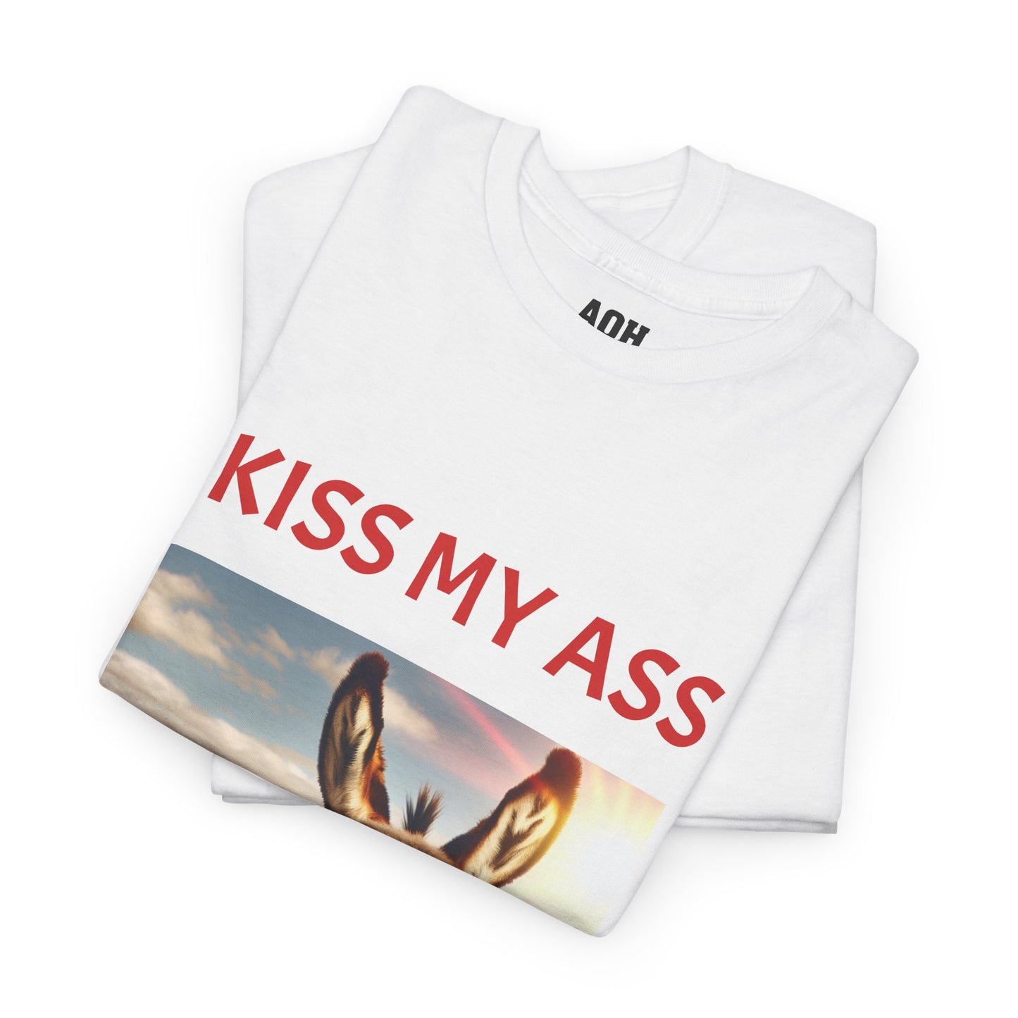 'Kiss My Ass' Unisex Cotton T-Shirt, Humorous Gift, Casual Wear, Party Top, Unique Design, Funny