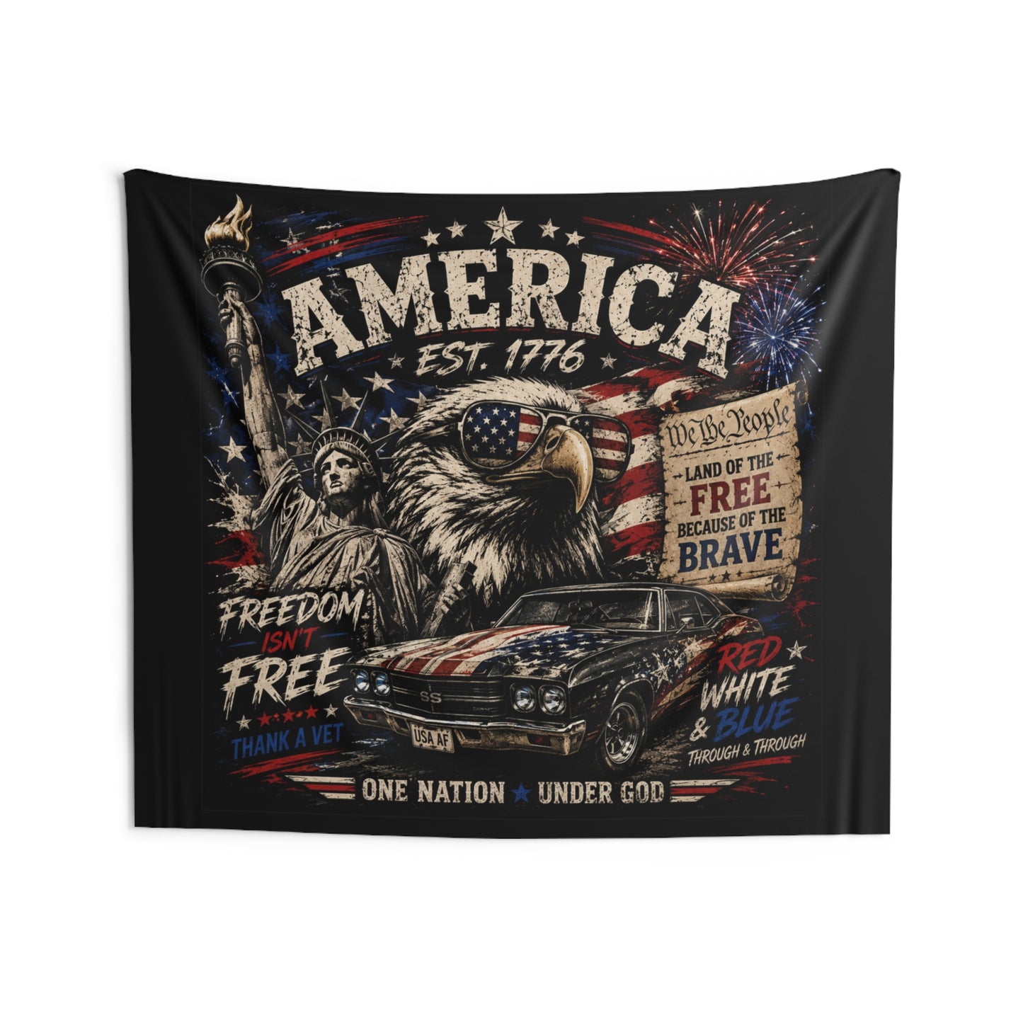 America Themed Indoor Wall Tapestry