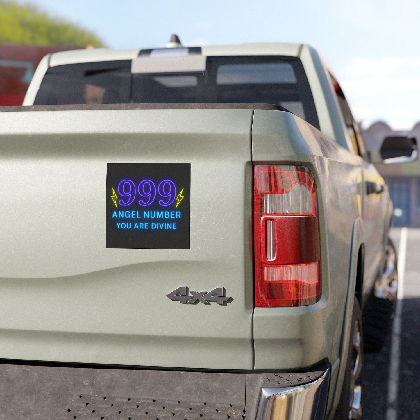Bella Badass- Divine 999 Car Magnet, Spiritual Vibes for Your Vehicle, Positive Energy Decor, Angel Number Reminder, Gifts for Dreamers