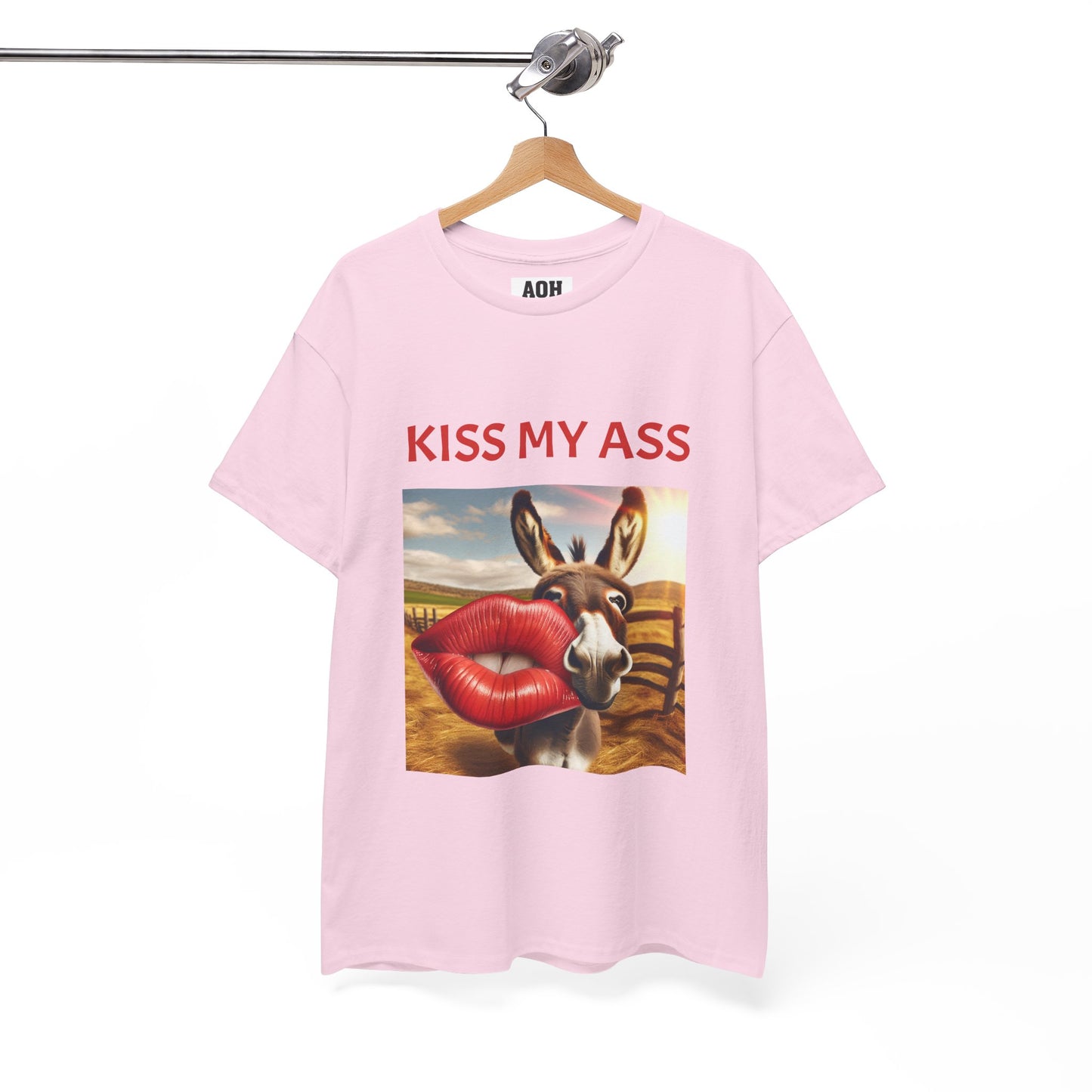 'Kiss My Ass' Unisex Cotton T-Shirt, Humorous Gift, Casual Wear, Party Top, Unique Design, Funny