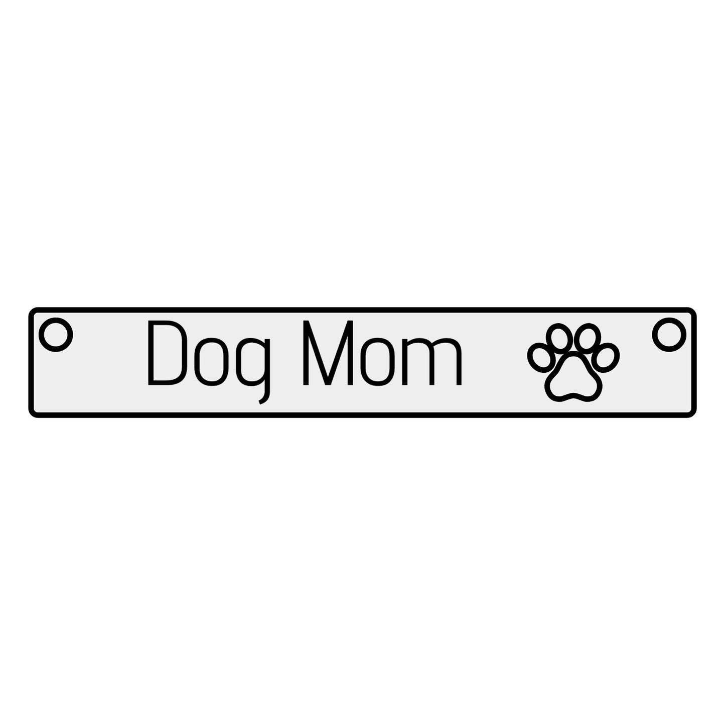Dog Mom Cutout Paw Bar Necklace | Engraved Pet Jewelry, Dog Lover Gift, Personalized Necklace, Animal Lover Keepsake, Pet Memorial Jewelry