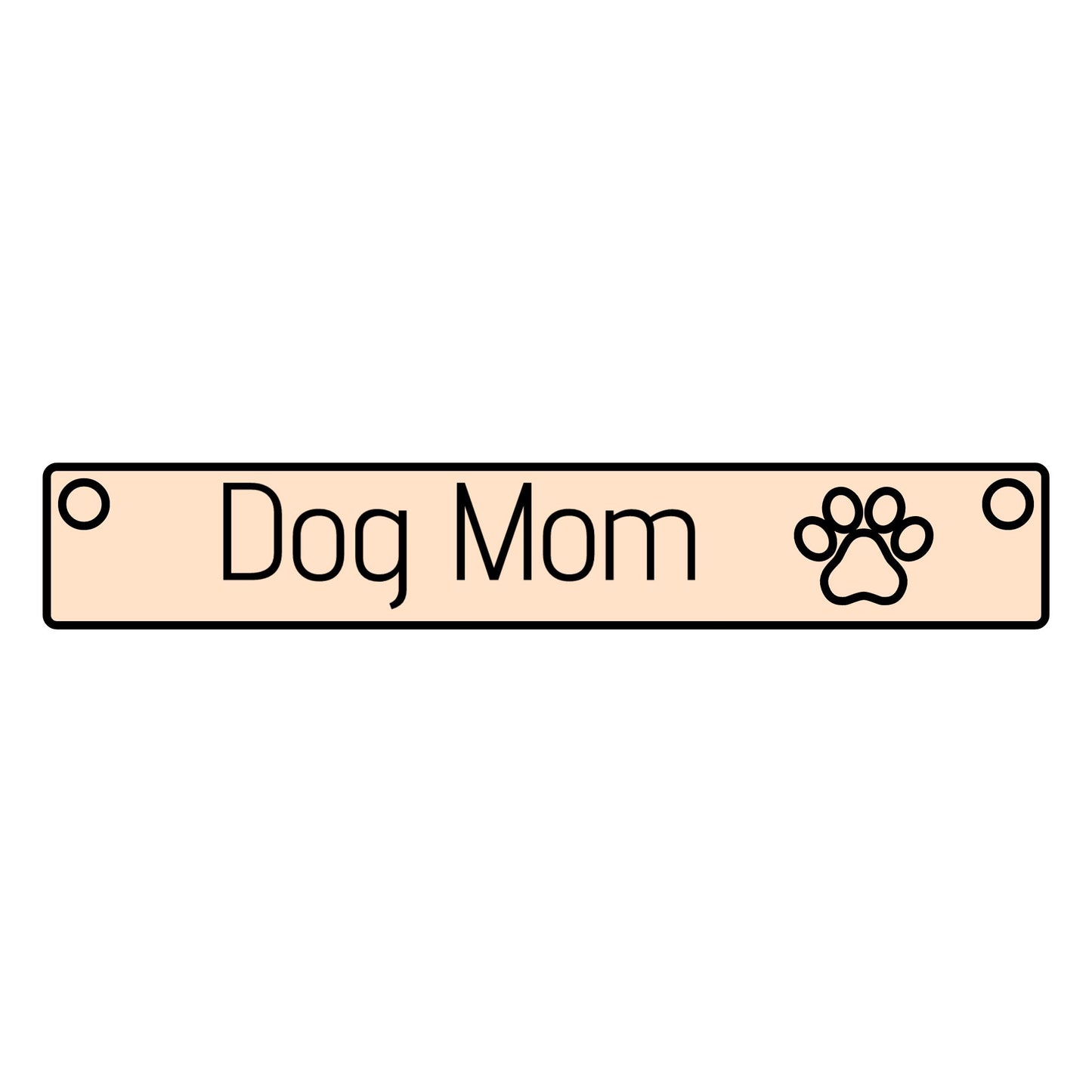 Dog Mom Cutout Paw Bar Necklace | Engraved Pet Jewelry, Dog Lover Gift, Personalized Necklace, Animal Lover Keepsake, Pet Memorial Jewelry