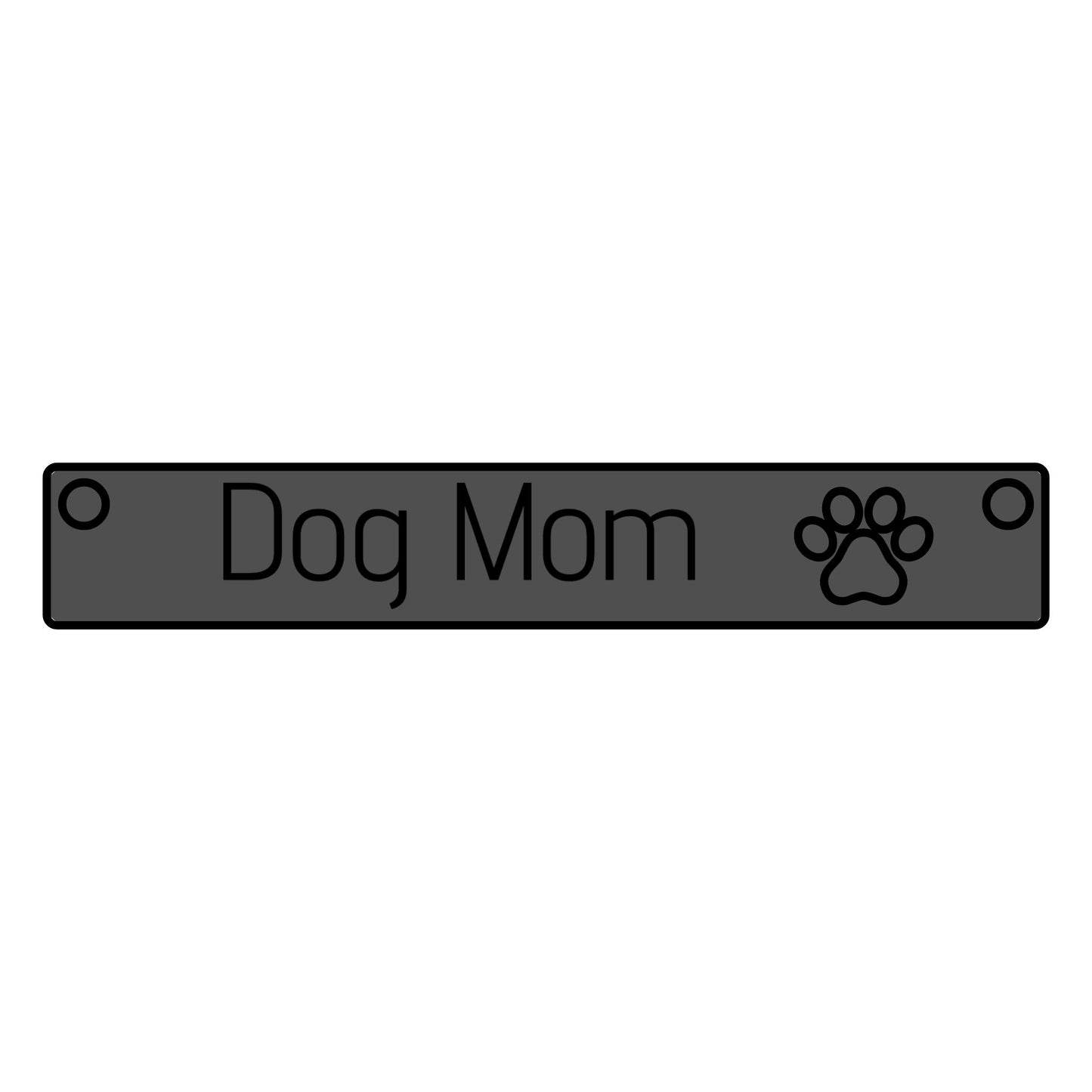 Dog Mom Cutout Paw Bar Necklace | Engraved Pet Jewelry, Dog Lover Gift, Personalized Necklace, Animal Lover Keepsake, Pet Memorial Jewelry