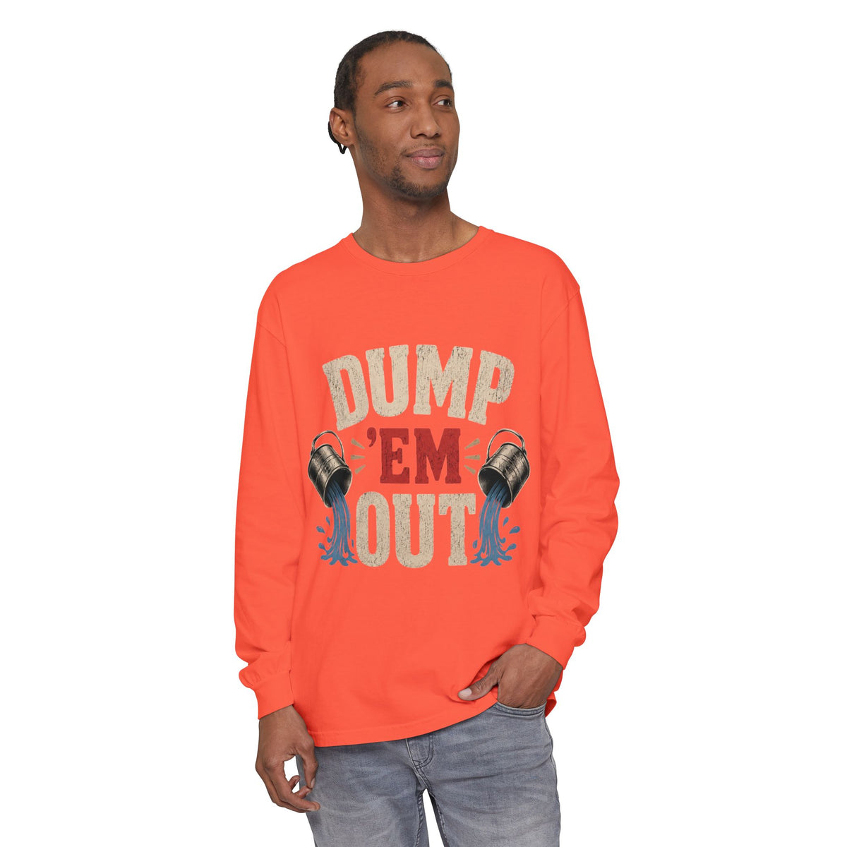 Unisex Garment-dyed Long Sleeve T-Shirt