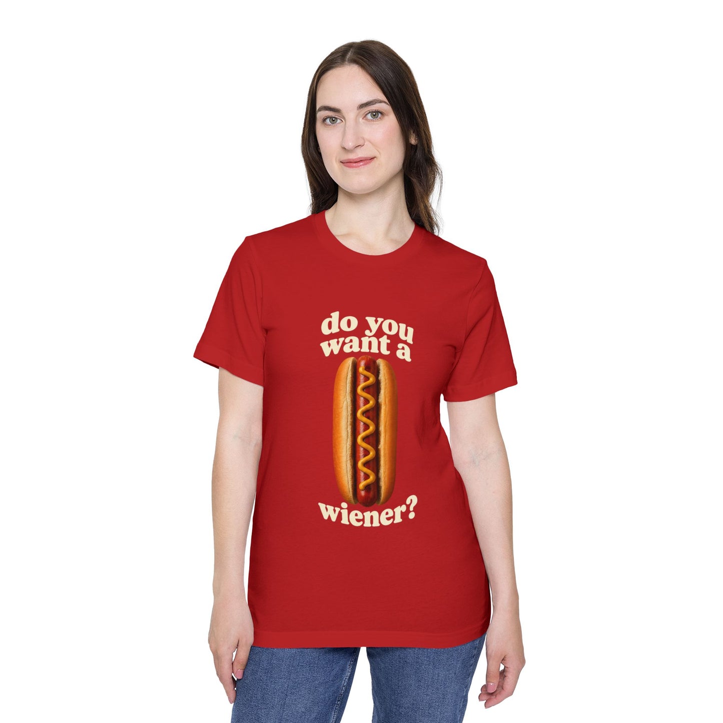 Do You Want A Wiener?! USA-Made Unisex Short-Sleeve Jersey T-Shirt BBQ Shirt