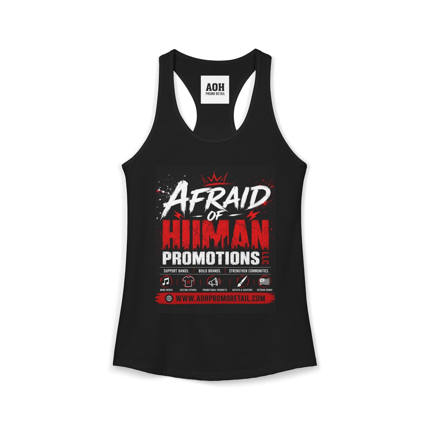 Afraid of Human Promotions LLC Women's Ideal Racerback Tank