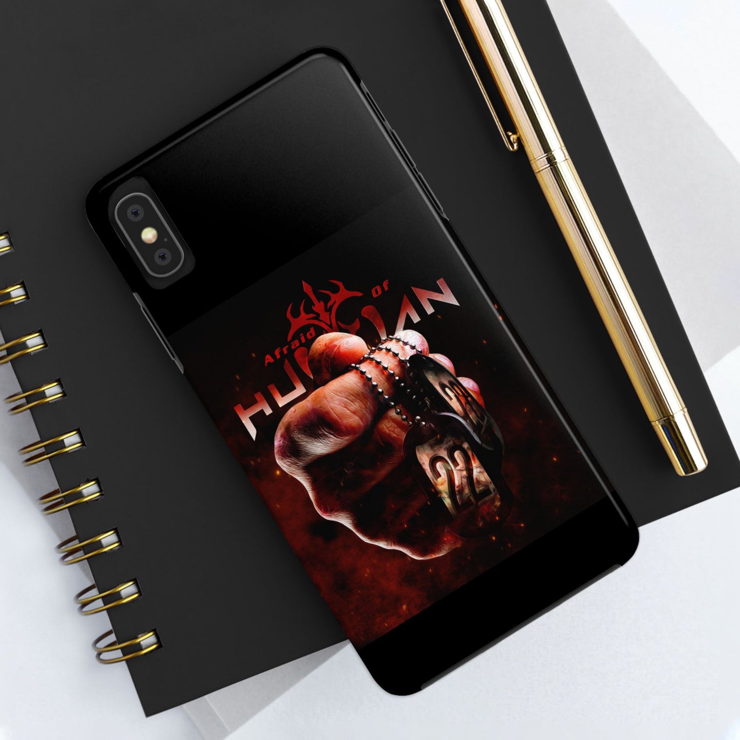 AOH '22' Tough Phone Cases, Edgy Phone Cover, Protector Cases, Unique Smartphone Cases, Gift for Gamers, Metal Rock Theme