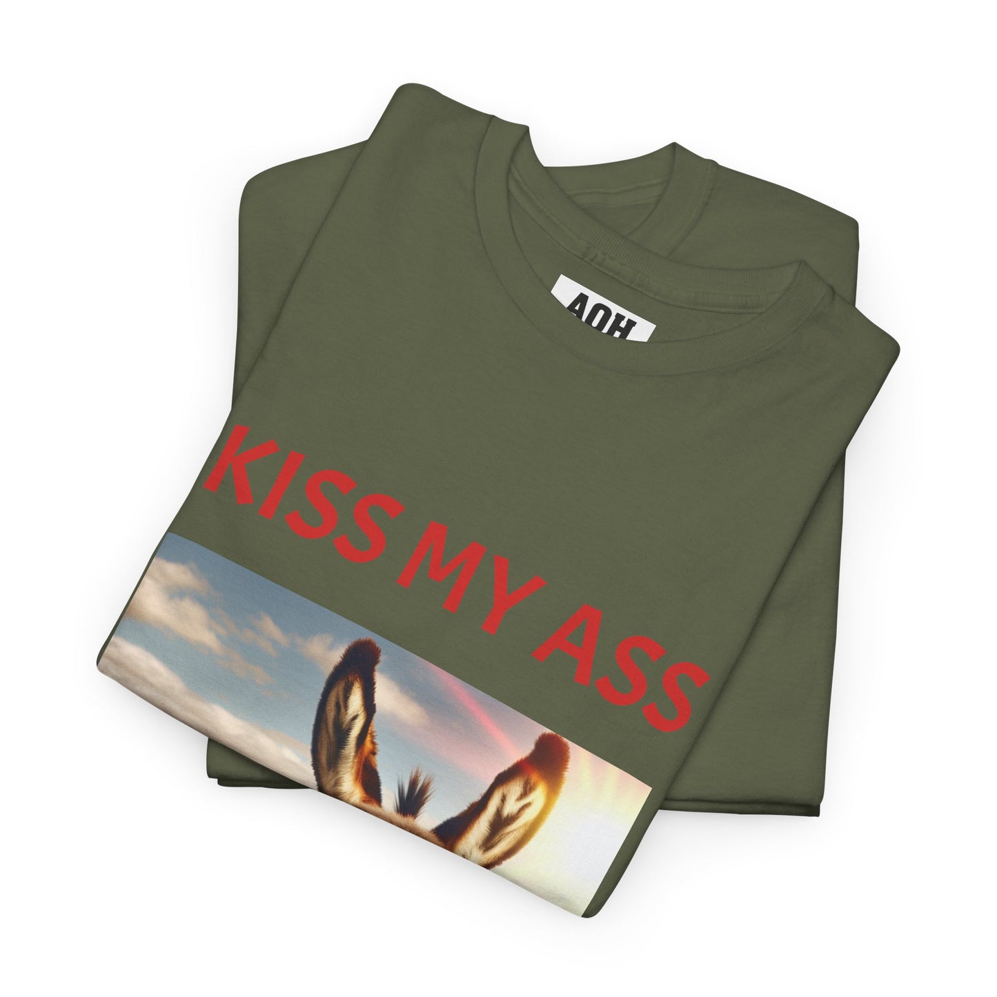 'Kiss My Ass' Unisex Cotton T-Shirt, Humorous Gift, Casual Wear, Party Top, Unique Design, Funny