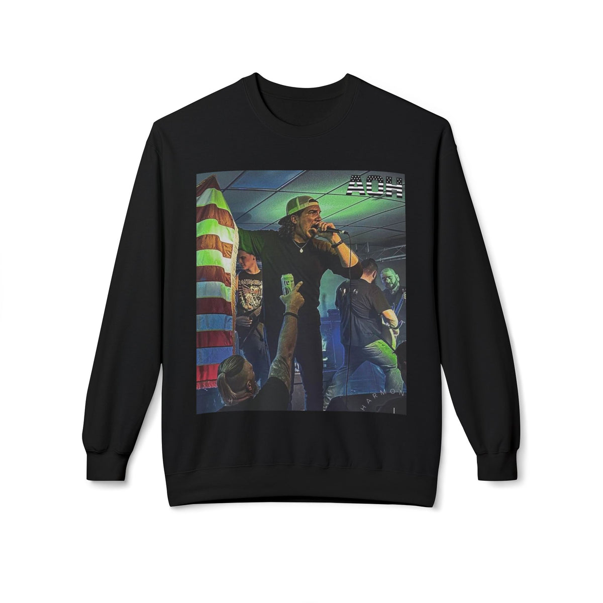 USA Flag AOH Fleece Crewneck Sweatshirt