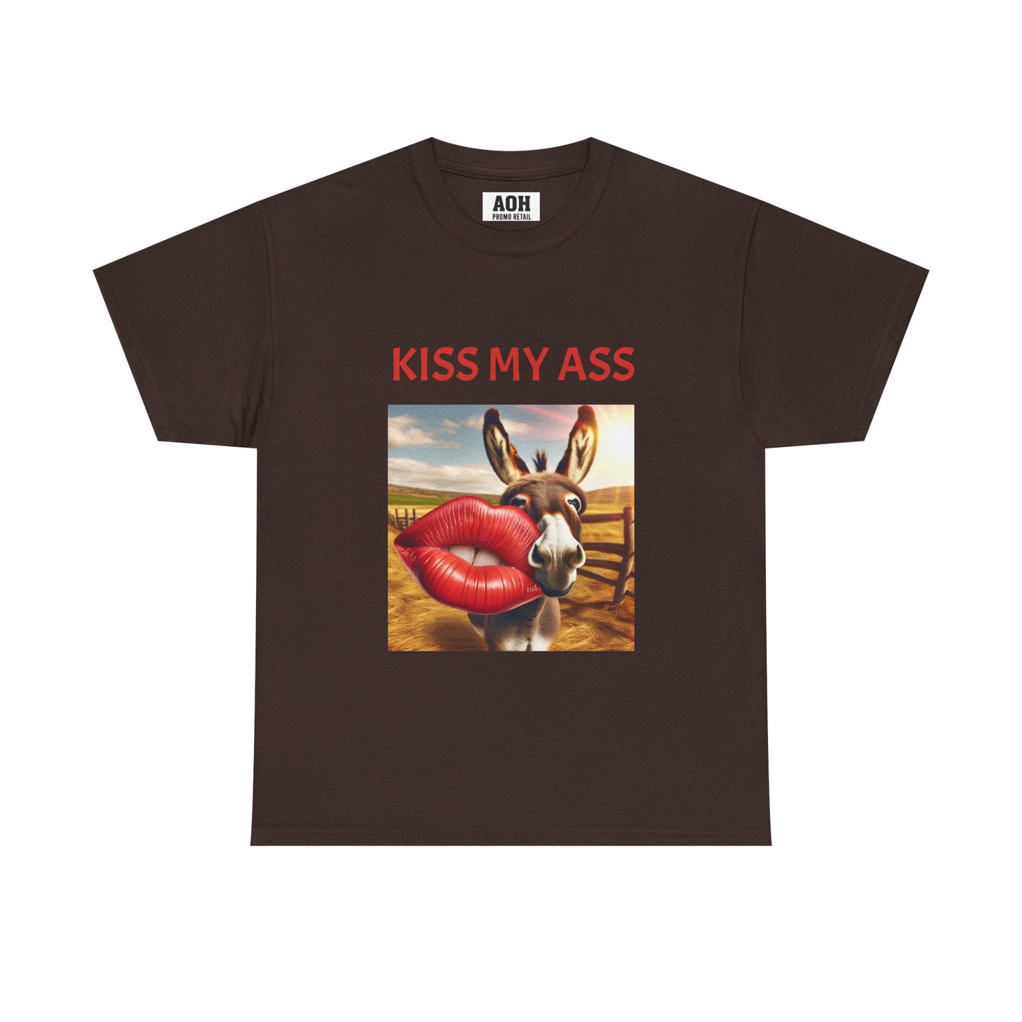 'Kiss My Ass' Unisex Cotton T-Shirt, Humorous Gift, Casual Wear, Party Top, Unique Design, Funny