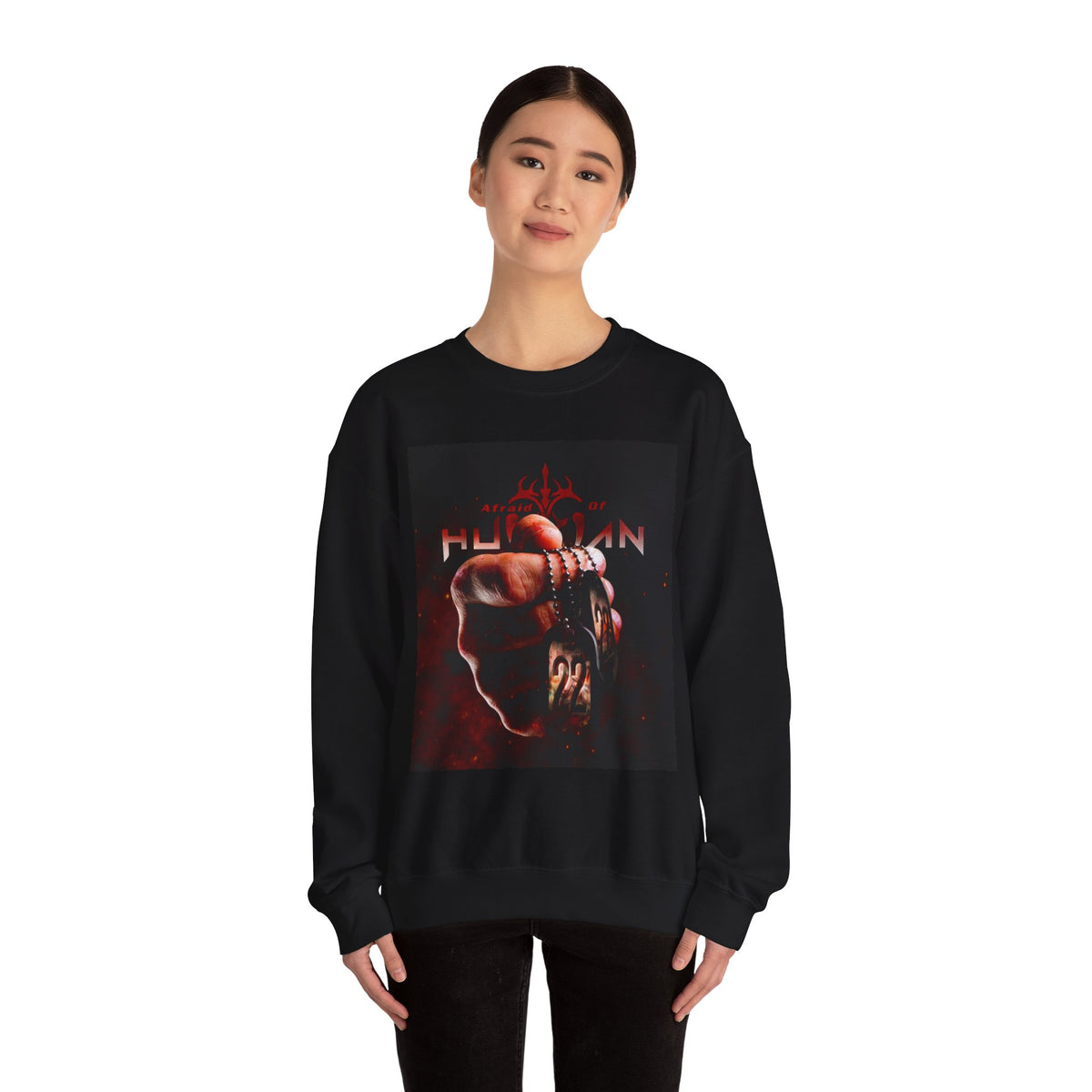 Afraid of Human (22) Sweatshirt: Stylish Crewneck for Casual Wear, Unisex Apparel, Gift for Men and Women, Fashion Statement, Streetwear