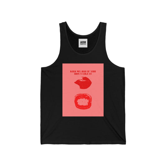 Statement Unisex Jersey Tank: Bold Graphic Tee, Summer Layer, Casual Wear, Gift for Him/Her, Outdoor Activity