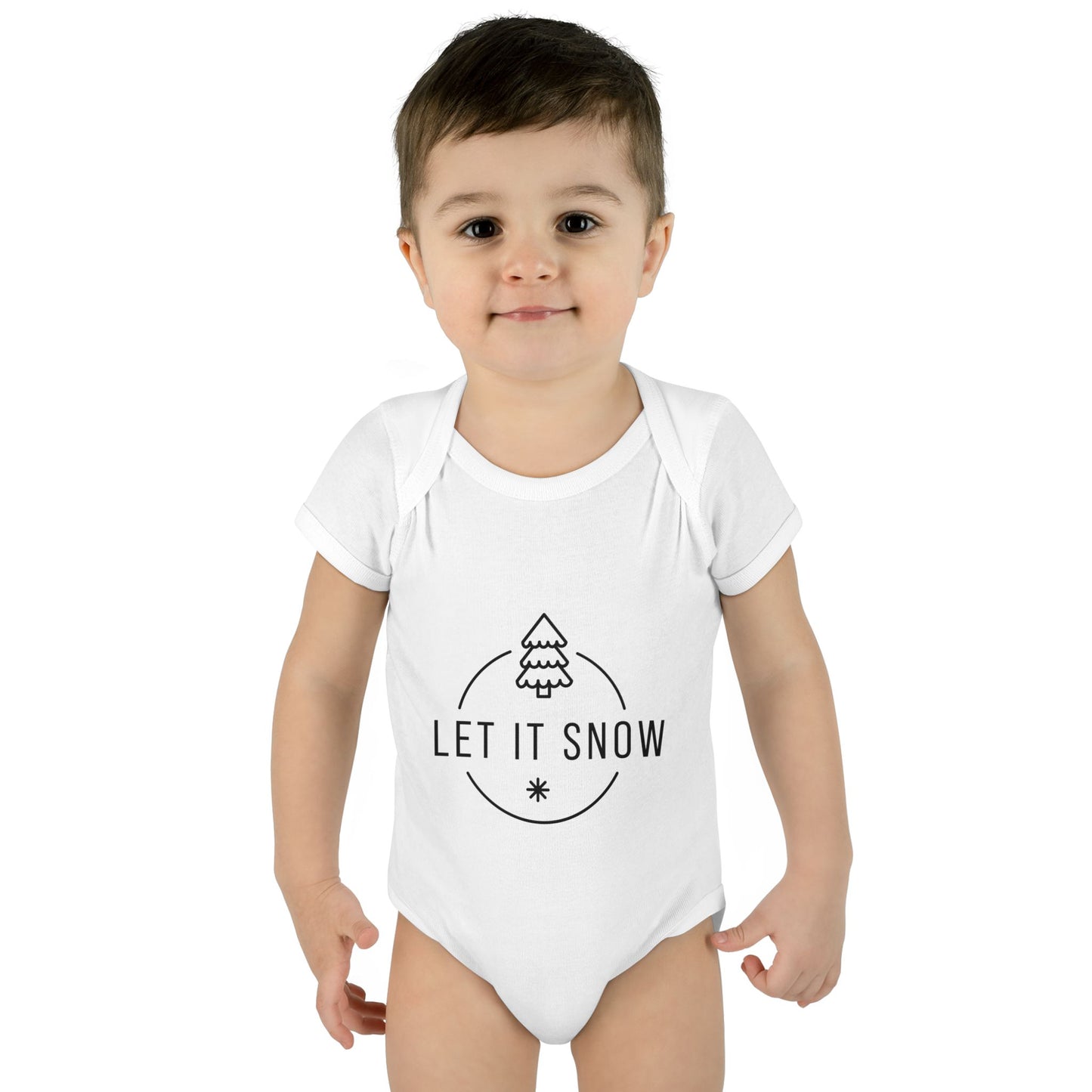 Winter-Themed Infant Bodysuit - Let It Snow, Cute Baby Outfit, Holiday Gift, Newborn Clothes, Baby Christmas Onesie, Cozy Winter Attire