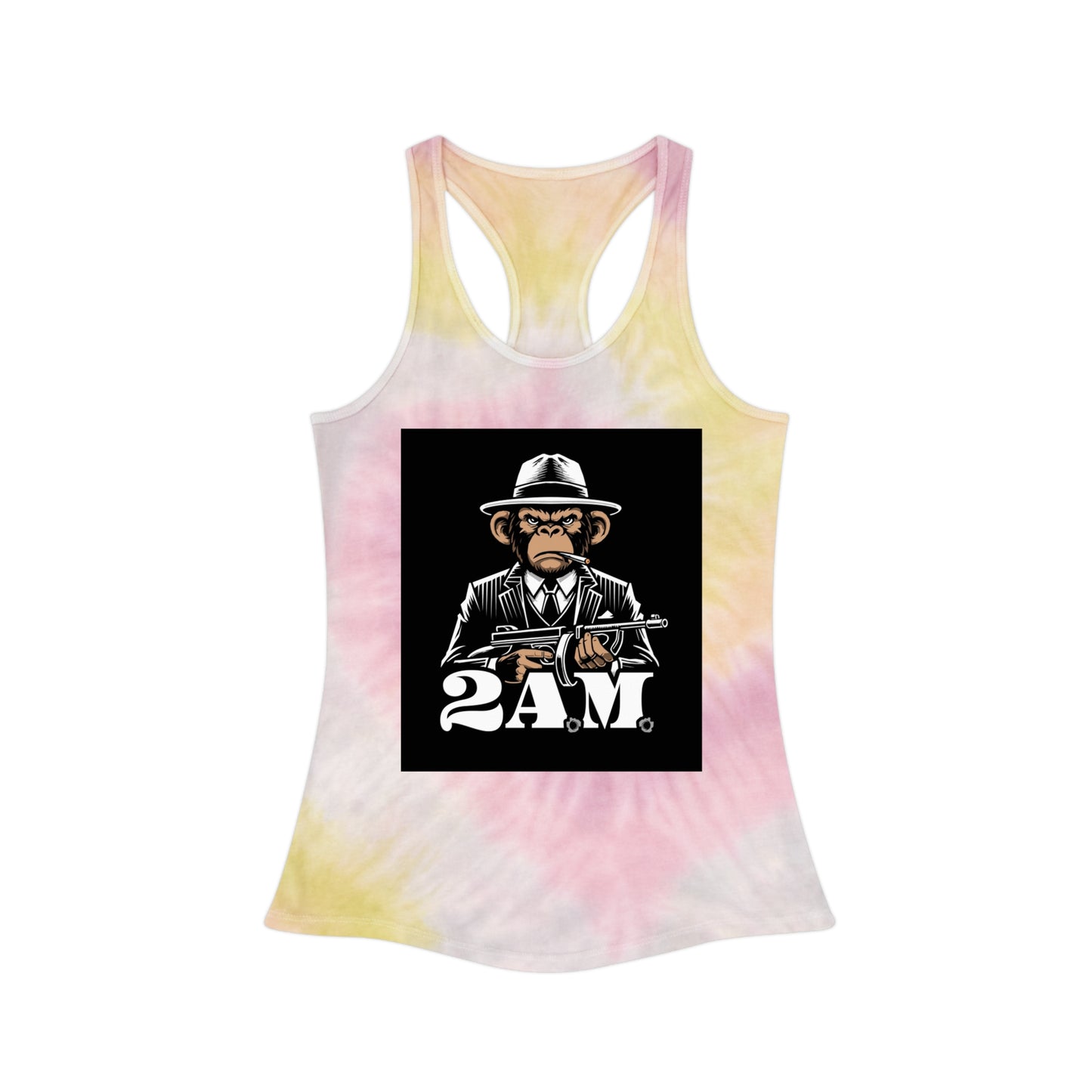 Chic Tie Dye Tank Top, 2AM Graphic Top, Summer Beachwear, Casual Wear, Festival Fashion, Trending Apparel