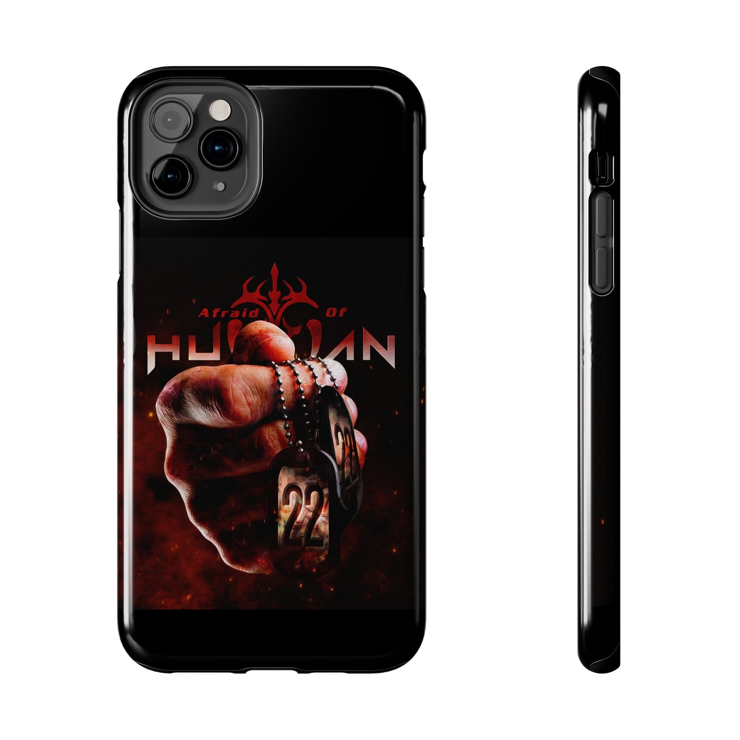 AOH '22' Tough Phone Cases, Edgy Phone Cover, Protector Cases, Unique Smartphone Cases, Gift for Gamers, Metal Rock Theme