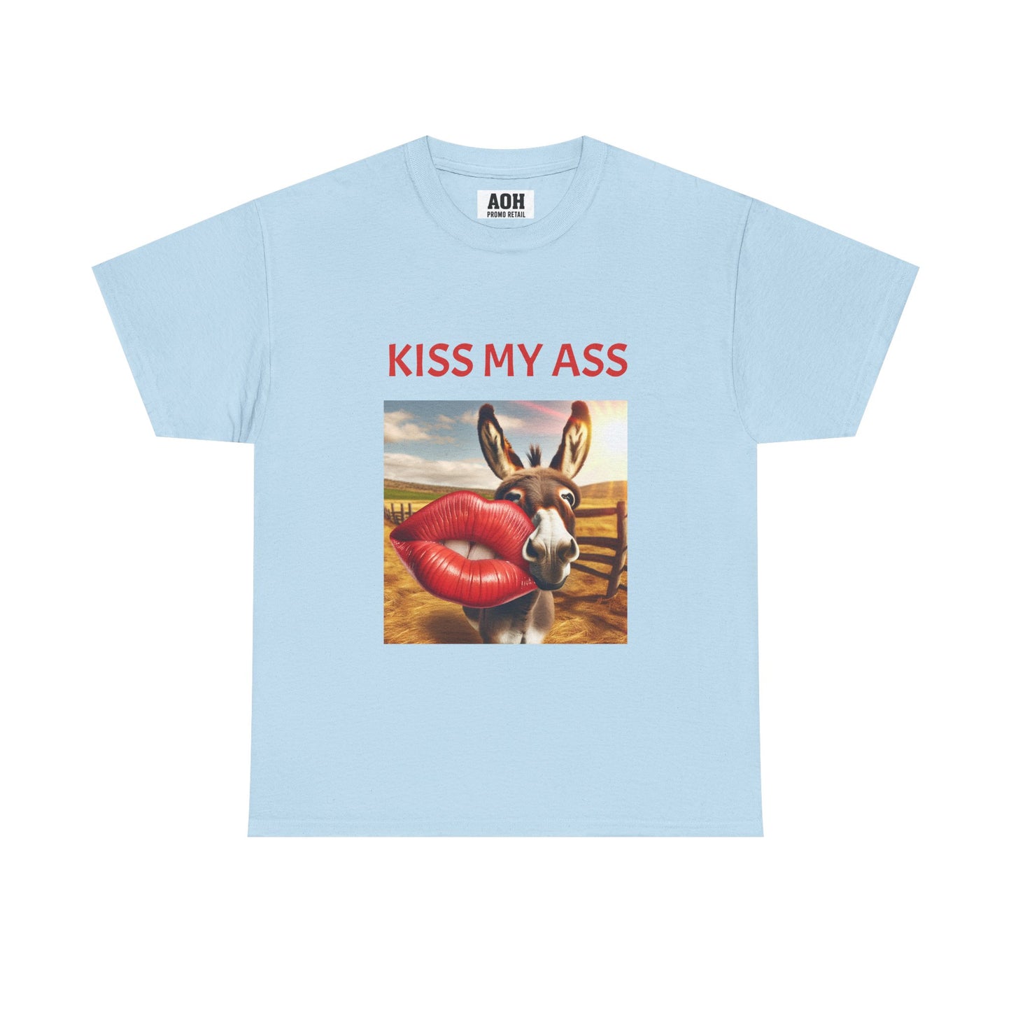 'Kiss My Ass' Unisex Cotton T-Shirt, Humorous Gift, Casual Wear, Party Top, Unique Design, Funny