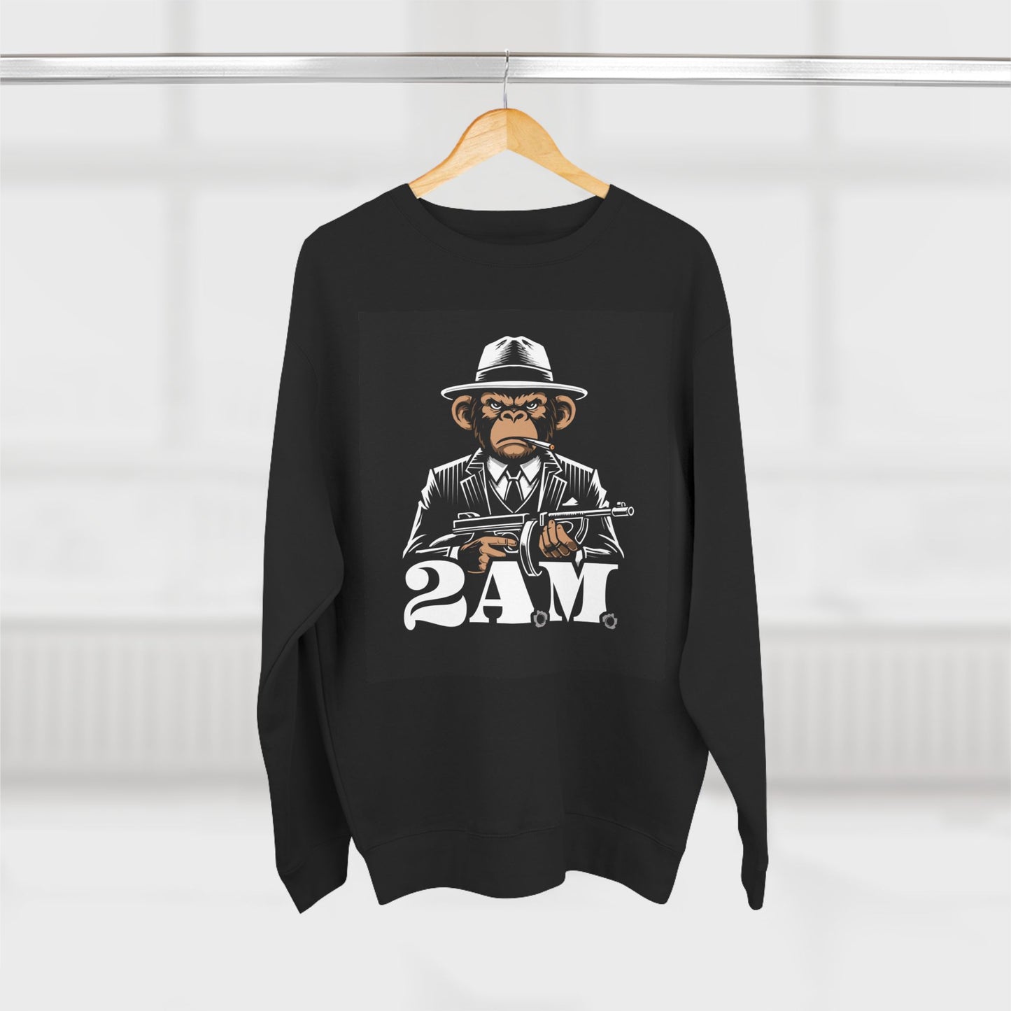 Stylish 2 A.M. Unisex Crewneck Sweatshirt | Casual Streetwear, Cozy Gift, Urban Fashion, Unique Graphic Sweatshirt, Perfect for All Occasions