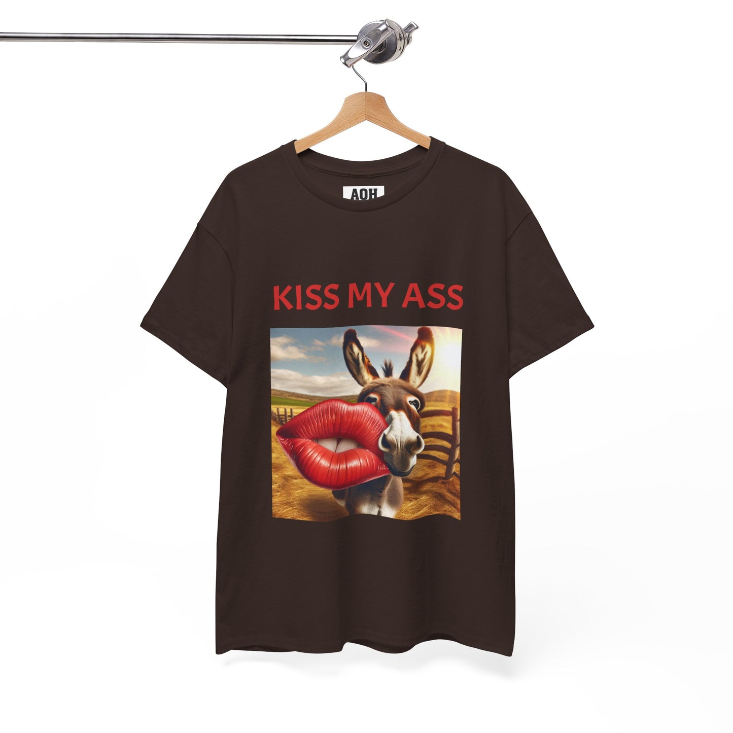 'Kiss My Ass' Unisex Cotton T-Shirt, Humorous Gift, Casual Wear, Party Top, Unique Design, Funny