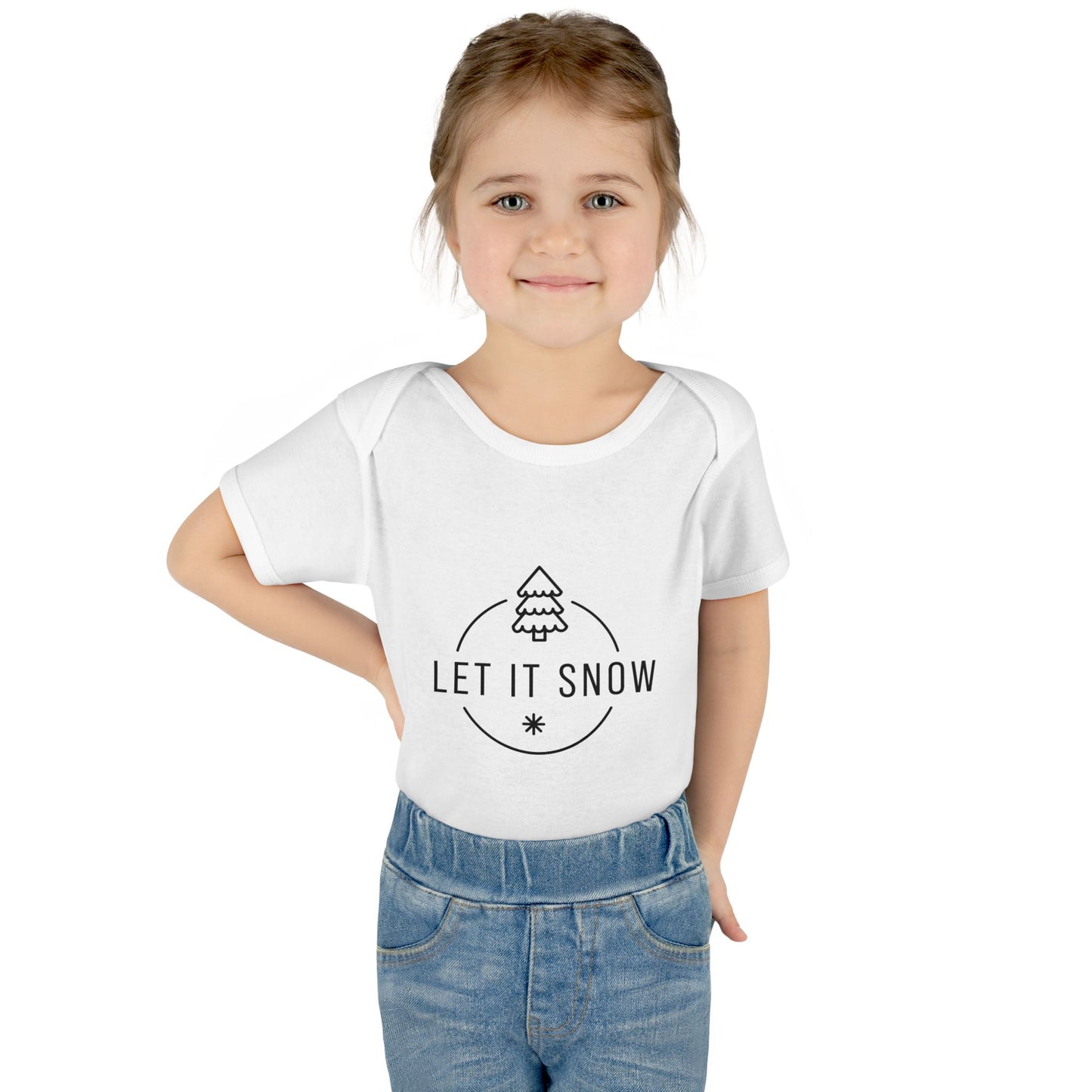Winter-Themed Infant Bodysuit - Let It Snow, Cute Baby Outfit, Holiday Gift, Newborn Clothes, Baby Christmas Onesie, Cozy Winter Attire