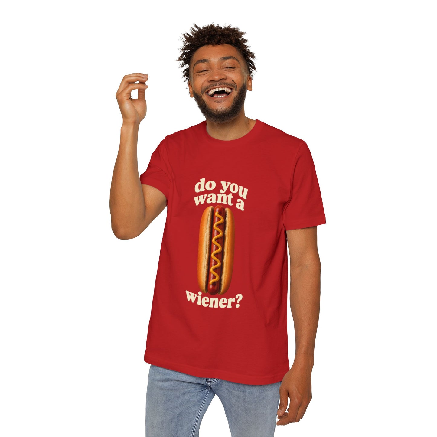 Do You Want A Wiener?! USA-Made Unisex Short-Sleeve Jersey T-Shirt BBQ Shirt