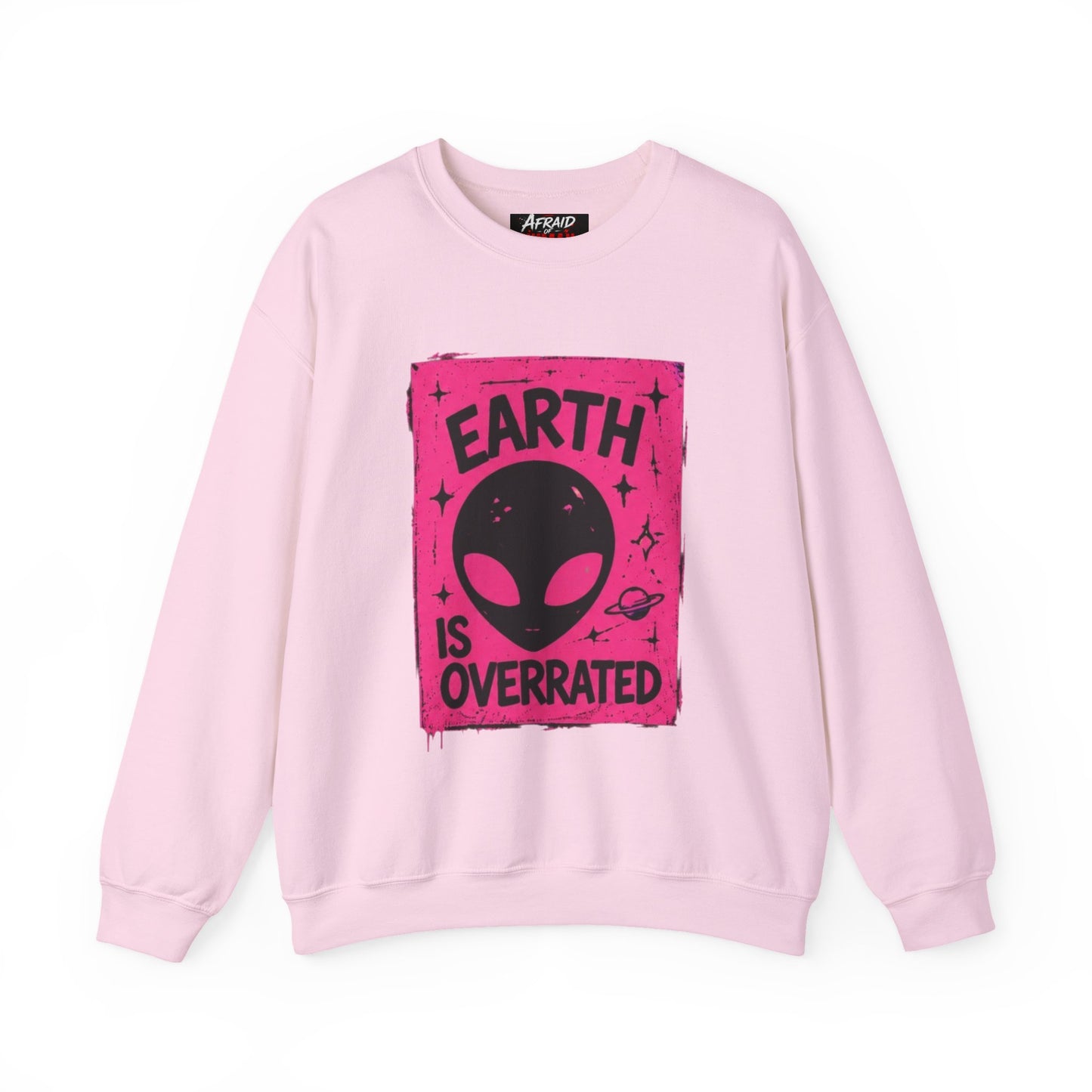 Earth is Overrated- -Alien 👽Collective Bella Badass- Unisex Heavy Blend™ Crewneck Sweatshirt