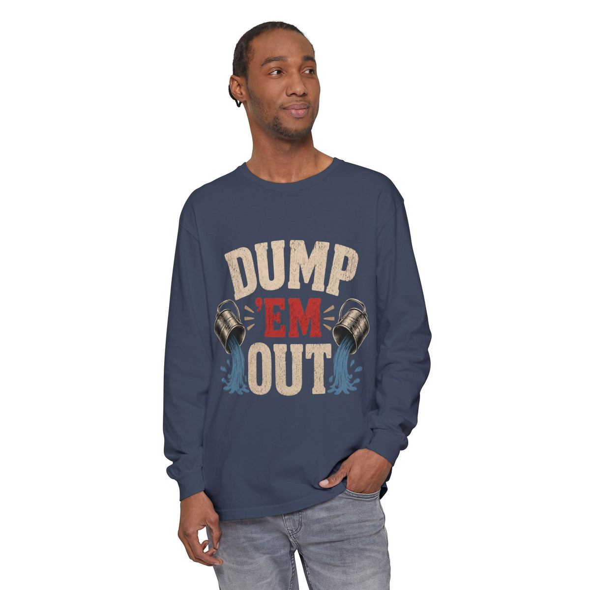 Unisex Garment-dyed Long Sleeve T-Shirt