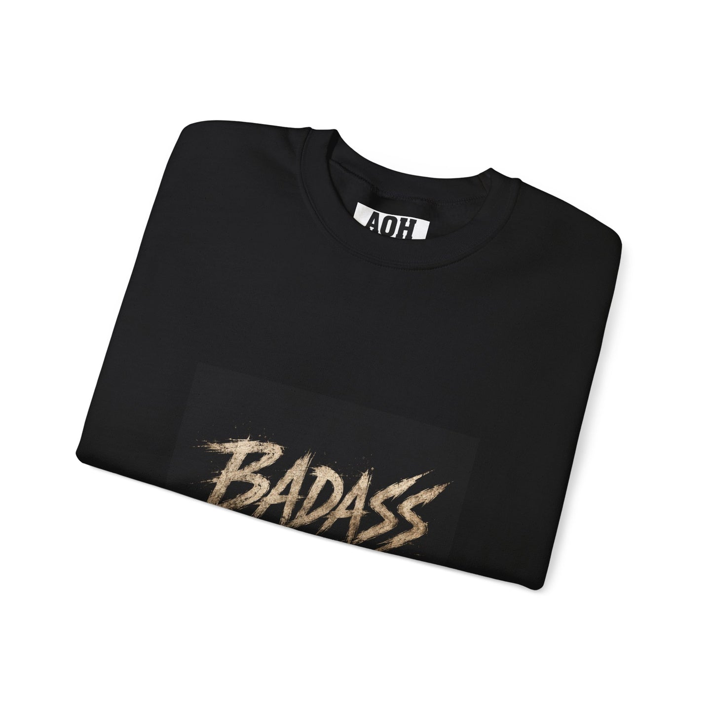 Badass Graphic Sweatshirt — Bold Brushstroke Logo Crewneck