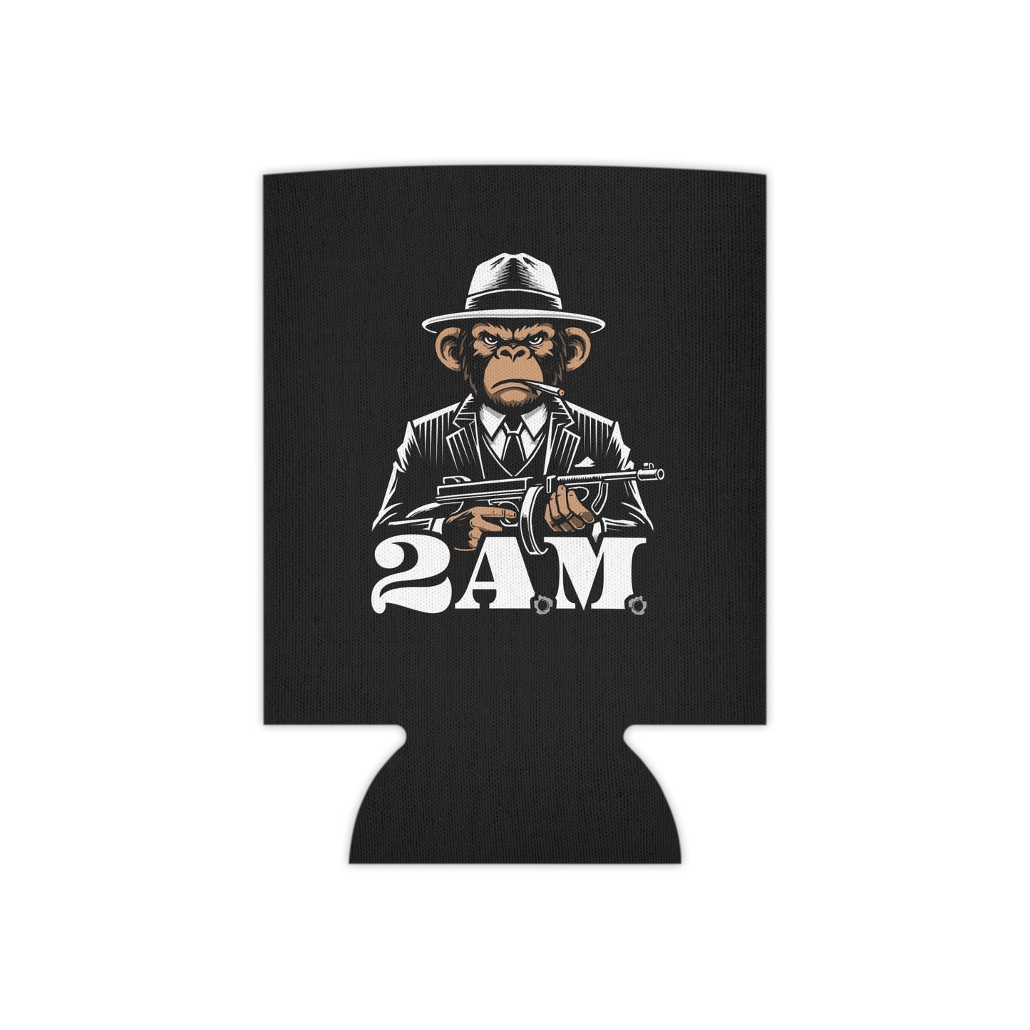 2 A.M. Gangster Monkey Can Cooler, Funny Drink Holder, Party Accessory, BBQ Cooler, Unique Gift Idea, Koozie for Celebrations