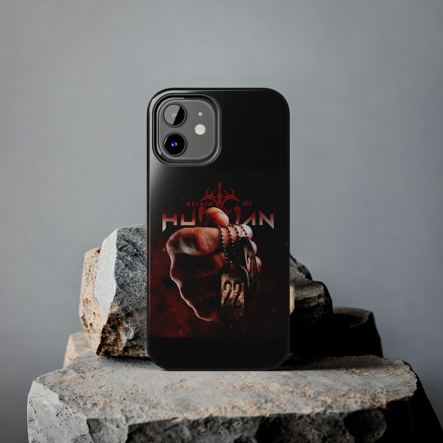 AOH '22' Tough Phone Cases, Edgy Phone Cover, Protector Cases, Unique Smartphone Cases, Gift for Gamers, Metal Rock Theme