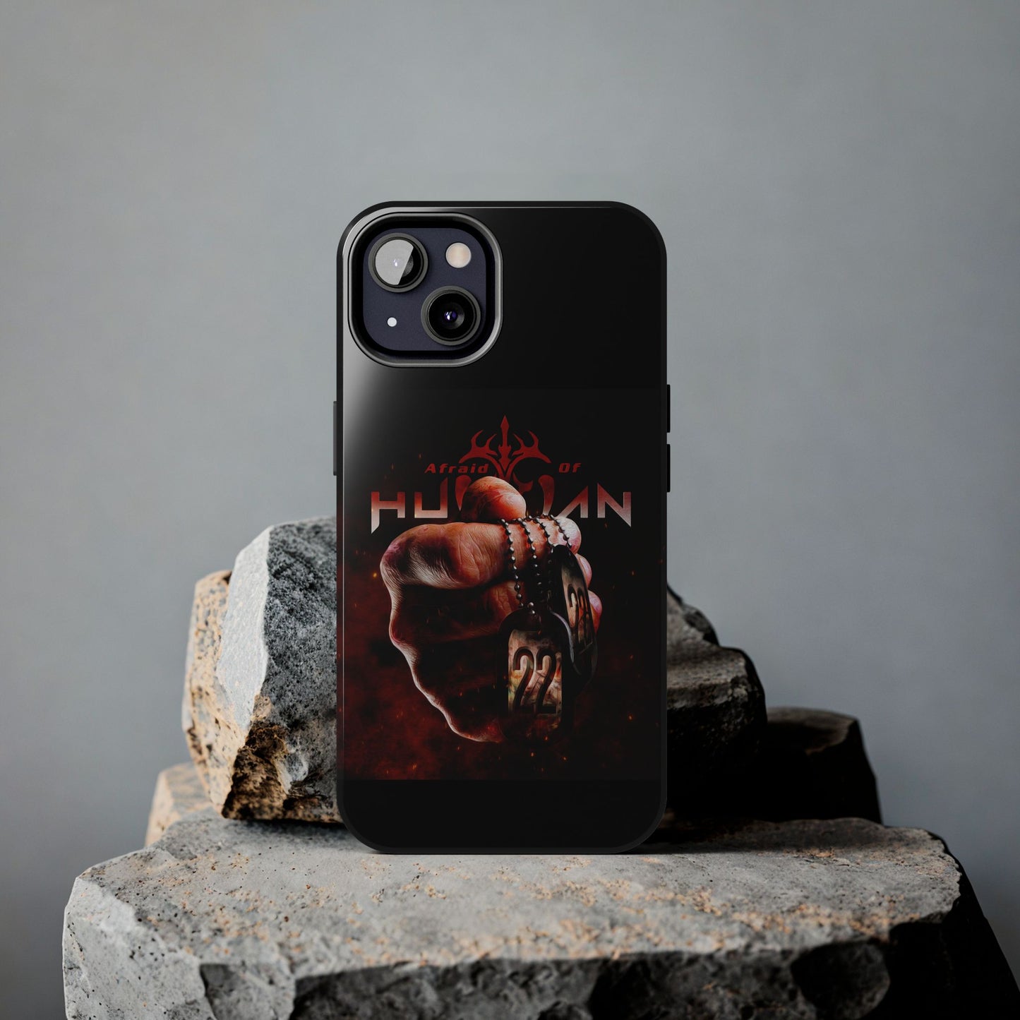 AOH '22' Tough Phone Cases, Edgy Phone Cover, Protector Cases, Unique Smartphone Cases, Gift for Gamers, Metal Rock Theme