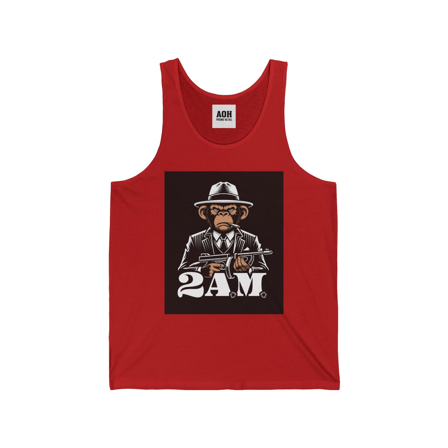 Vintage 2AM Cartoon Character Unisex Jersey Tank, Cool Graphic Tank, Summer Outfit, Party Wear, Funny T-Shirt Alternative