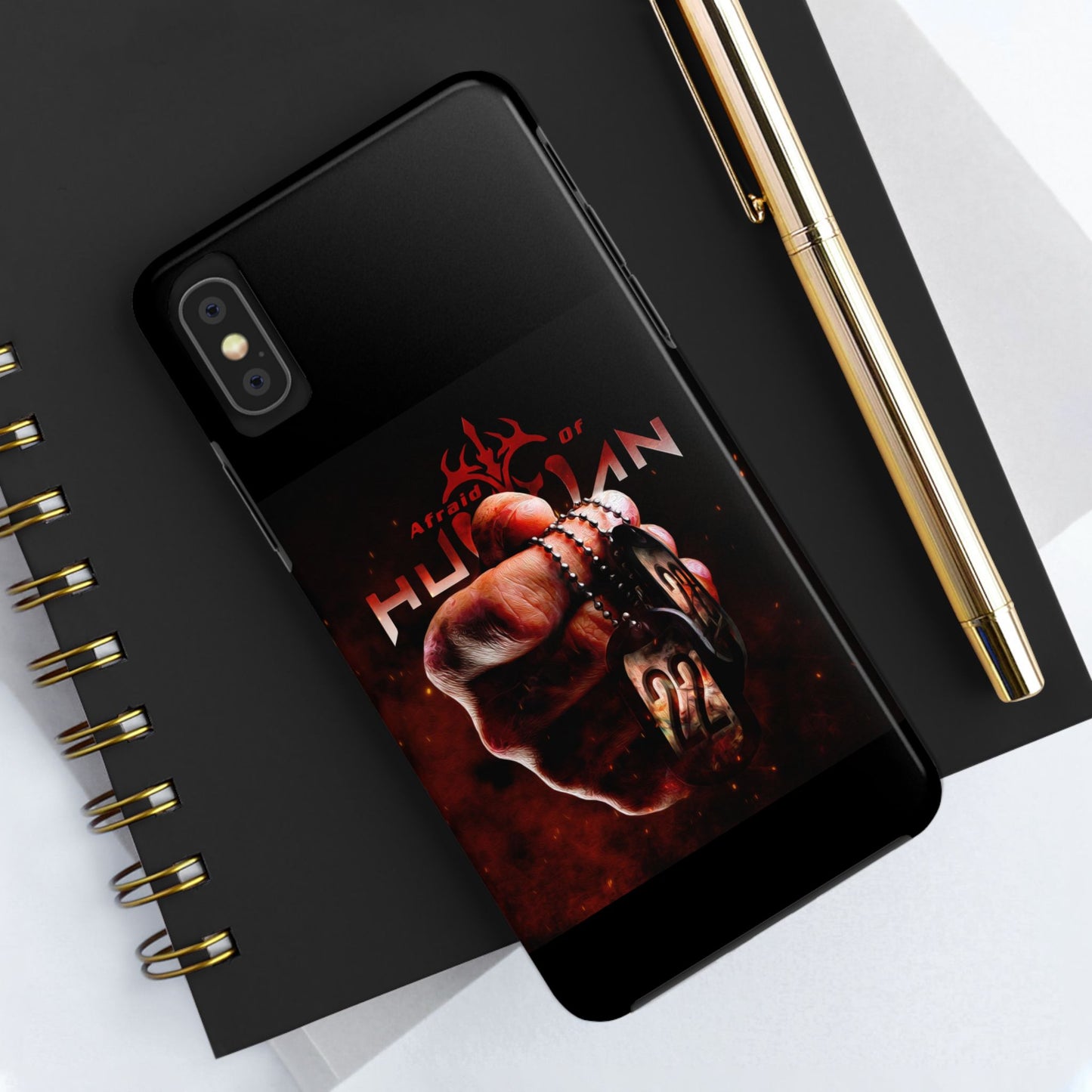 AOH '22' Tough Phone Cases, Edgy Phone Cover, Protector Cases, Unique Smartphone Cases, Gift for Gamers, Metal Rock Theme